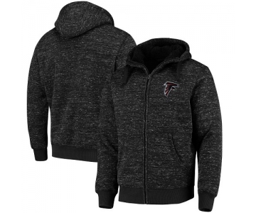 Men's Atlanta Falcons G-III Sports by Carl Banks Heathered Black Discovery Sherpa Full-Zip Jacket