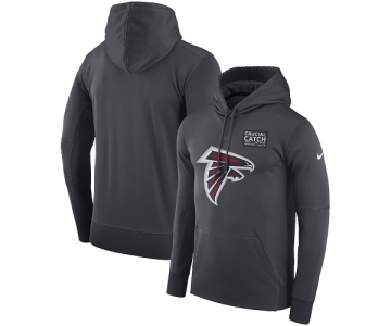Men's Atlanta Falcons Nike Anthracite Crucial Catch Performance Pullover Hoodie