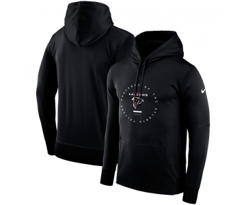 Men's Atlanta Falcons Nike Black Sideline Property Of Wordmark Logo Performance Pullover Hoodie