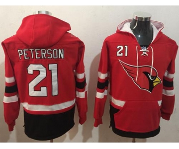 Nike Arizona Cardinals #21 Patrick Peterson Red Black Name & Number Pullover NFL Hoodie