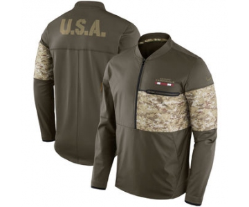 Nike Arizona Cardinals Olive Salute to Service Sideline Hybrid Half-Zip Pullover Jacket