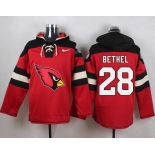 Nike Cardinals #28 Justin Bethel Red Player Pullover NFL Hoodie