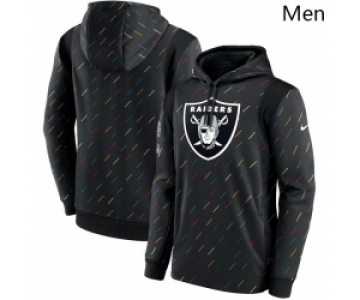 Men Las Vegas Raiders Nike Charcoal 2021 NFL Crucial Catch Therma Pullover Hoodie