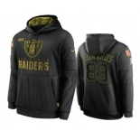 Men's Las Vegas Raiders #89 Bryan Edwards Black 2020 Salute To Service Sideline Performance Pullover Hoodie
