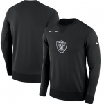 Men's Oakland Raiders Nike Black Sideline Team Logo Performance Sweatshirt