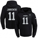 Nike Raiders #11 Sebastian Janikowski Black Name & Number Pullover NFL Hoodie