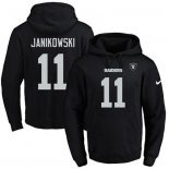 Nike Raiders #11 Sebastian Janikowski Black Name & Number Pullover NFL Hoodie