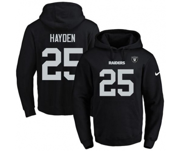 Nike Raiders #25 D.J. Hayden Black Name & Number Pullover NFL Hoodie