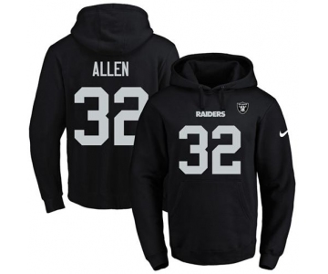 Nike Raiders #32 Marcus Allen Black Name & Number Pullover NFL Hoodie