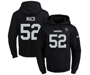 Nike Raiders #52 Khalil Mack Black Name & Number Pullover NFL Hoodie