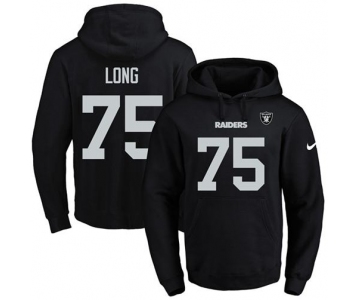 Nike Raiders #75 Howie Long Black Name & Number Pullover NFL Hoodie