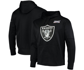 Oakland Raiders Nike 100th Season Primary Logo Circuit Performance Pullover Hoodie Black