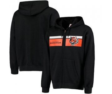 Cincinnati Bengals Majestic Touchback Full-Zip Hoodie - Black