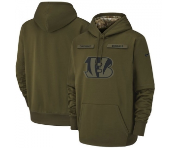 Cincinnati Bengals Nike Salute to Service Sideline Therma Performance Pullover Hoodie - Olive