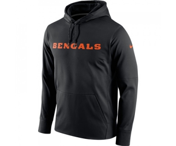 Men's Cincinnati Bengals Nike Black Circuit Wordmark Essential Performance Pullover Hoodie
