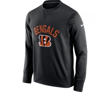 Men's Cincinnati Bengals Nike Black Sideline Circuit Performance Sweatshirt