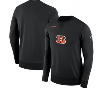 Men's Cincinnati Bengals Nike Black Sideline Team Logo Performance Sweatshirt