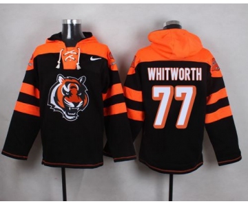 Nike Bengals #77 Andrew Whitworth Black Player Pullover NFL Hoodie