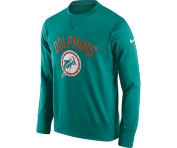 Men's Miami Dolphins Nike Aqua Circuit Alternate Sideline Performance Sweatshirt
