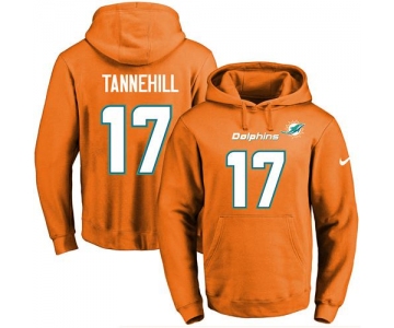 Nike Dolphins #17 Ryan Tannehill Orange Name & Number Pullover NFL Hoodie