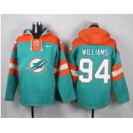 Nike Miami Dolphins #94 Mario Williams Aqua Green Player Pullover NFL Hoodie