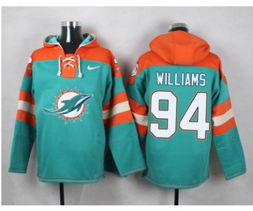 Nike Miami Dolphins #94 Mario Williams Aqua Green Player Pullover NFL Hoodie