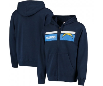 Los Angeles Chargers Majestic Touchback Full-Zip Hoodie - Navy