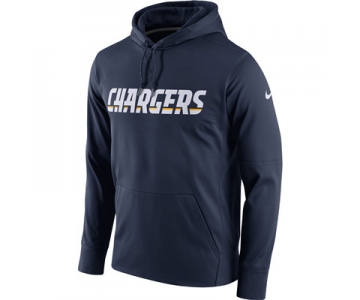 Men's Los Angeles Chargers Nike Navy Circuit Wordmark Essential Performance Pullover Hoodie