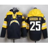 Nike Chargers #25 Melvin Gordon III Navy Blue Player Pullover NFL Hoodie