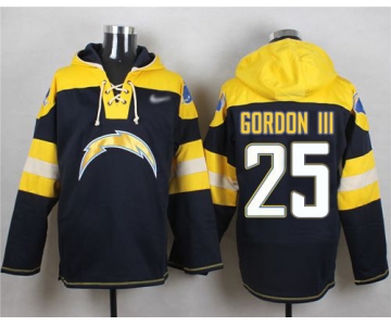 Nike Chargers #25 Melvin Gordon III Navy Blue Player Pullover NFL Hoodie