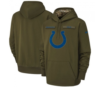 Indianapolis Colts Nike Salute to Service Sideline Therma Performance Pullover Hoodie - Olive