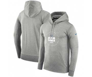 Men's Indianapolis Colts Nike Charcoal Sideline Property Of Wordmark Logo Performance Pullover Hoodie