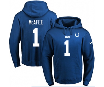 Nike Colts #1 Pat McAfee Royal Blue Name & Number Pullover NFL Hoodie