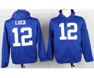 Nike Indianapolis Colts #12 Andrew Luck Blue Hoodie