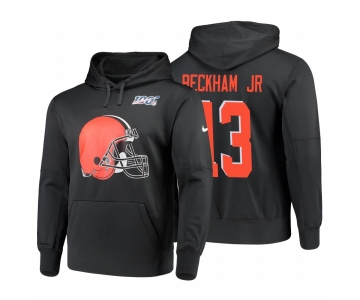 Cleveland Browns #13 Odell Beckham Jr. Nike NFL 100 Primary Logo Circuit Name & Number Pullover Hoodie Anthracite