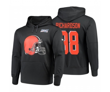 Cleveland Browns #88 Sheldon Richardson Nike NFL 100 Primary Logo Circuit Name & Number Pullover Hoodie Anthracite