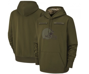 Cleveland Browns Nike Salute to Service Sideline Therma Performance Pullover Hoodie - Olive