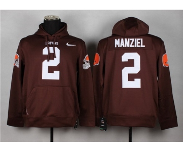 Nike Cleveland Browns #2 Johnny Manziel Brown Hoodie