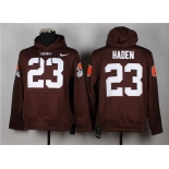 Nike Cleveland Browns #23 Joe Haden Brown Hoodie