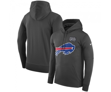 Men's Buffalo Bills Nike Anthracite Crucial Catch Performance Pullover Hoodie