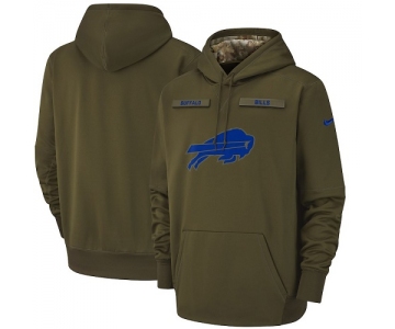 Men's Buffalo Bills Nike Olive Salute to Service Sideline Therma Performance Pullover Hoodie