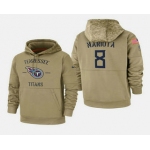 Men's Tennessee Titans #8 Marcus Mariota 2019 Salute to Service Sideline Therma Hoodie