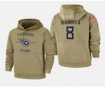 Men's Tennessee Titans #8 Marcus Mariota 2019 Salute to Service Sideline Therma Hoodie