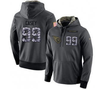 NFL Men's Nike Tennessee Titans #99 Jurrell Casey Stitched Black Anthracite Salute to Service Player Performance Hoodie