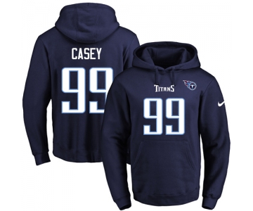 Nike Titans #99 Jurrell Casey Navy Blue Name & Number Pullover NFL Hoodie
