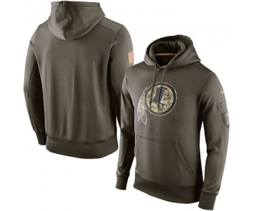 Men's Washington Redskins Nike Olive Salute To Service KO Performance Hoodie