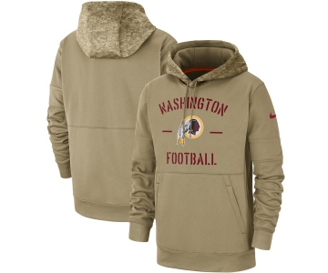 Men's Washington Redskins Nike Tan 2019 Salute to Service Sideline Therma Pullover Hoodie