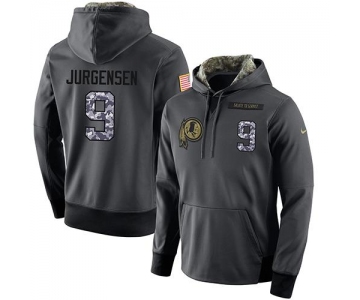 NFL Men's Nike Washington Redskins #9 Sonny Jurgensen Stitched Black Anthracite Salute to Service Player Performance Hoodie