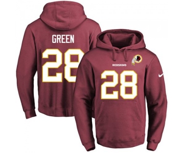 Nike Redskins #28 Darrell Green Burgundy Red Name & Number Pullover NFL Hoodie