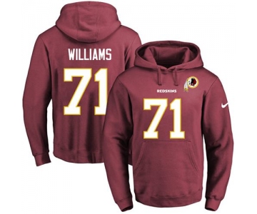 Nike Redskins #71 Trent Williams Burgundy Red Name & Number Pullover NFL Hoodie